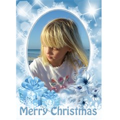 Pastel Blue 5x7 Christmas Card - Greeting Card 5  x 7 