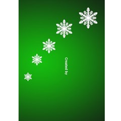 Christmas Green Snowflake 5x7 Card