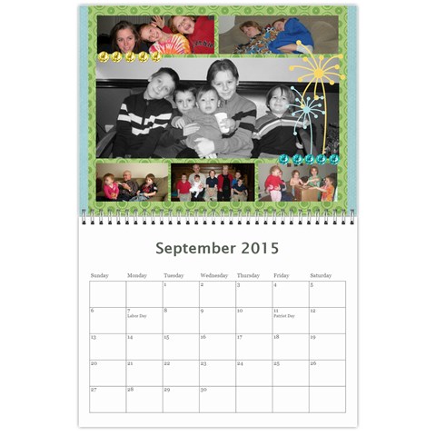 2015 Family Calendar By Martha Meier Sep 2015