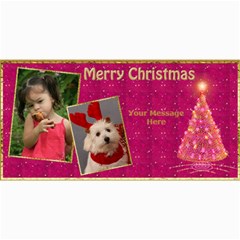 Cherry Red Christmas 4x8 Photo Card - 4  x 8  Photo Cards