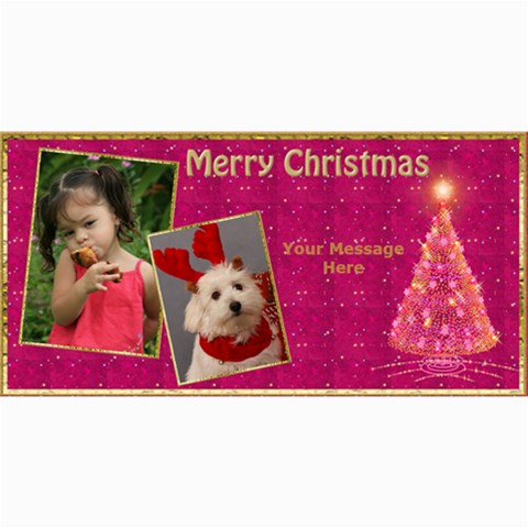 Cherry Red Christmas 4x8 Photo Card By Deborah 8 x4  Photo Card - 3