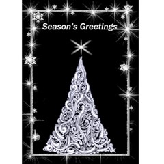 Black and White 5x7 Christmas Card - Greeting Card 5  x 7 