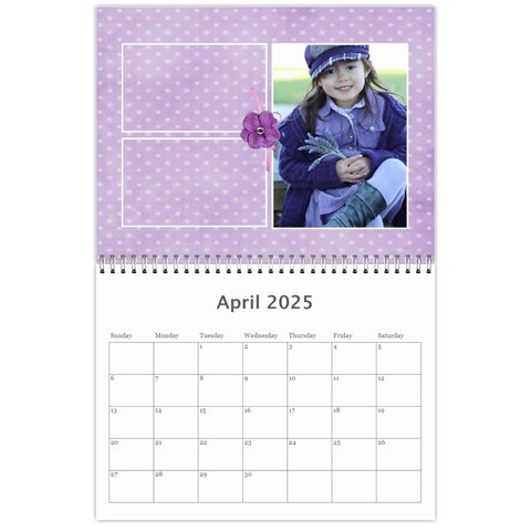 Calendar: Lavander Dreams By Jennyl Apr 2025