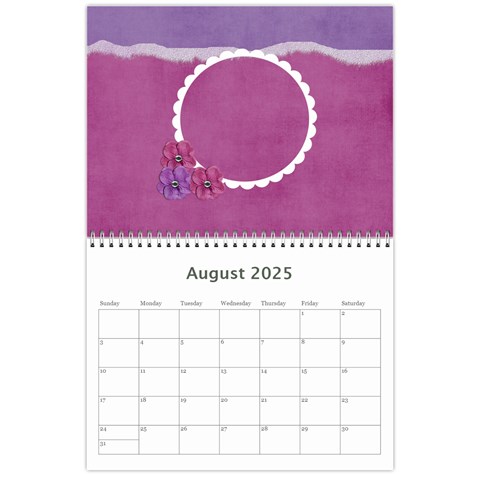 Calendar: Lavander Dreams By Jennyl Aug 2025