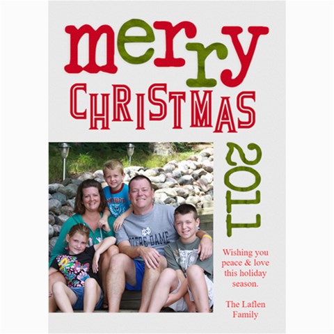 2011 Chirstmas Card By Lana Laflen 7 x5  Photo Card - 1