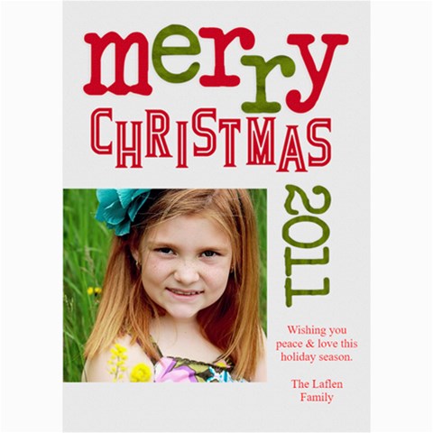 2011 Chirstmas Card By Lana Laflen 7 x5  Photo Card - 3