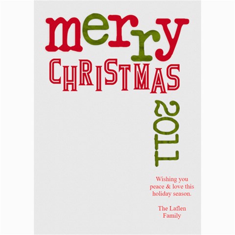 2011 Chirstmas Card By Lana Laflen 7 x5  Photo Card - 10