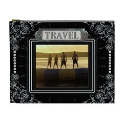 Black Travel XL Cosmetic Bag (7 styles) - Cosmetic Bag (XL)