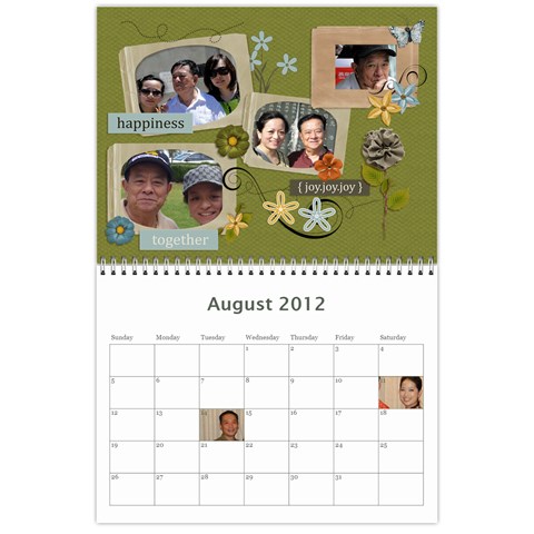 Calender Project 2012 By Juliana Gunardi Aug 2012