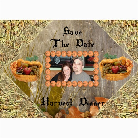 Harvest Dinner Invitation By Kim Blair 7 x5  Photo Card - 6