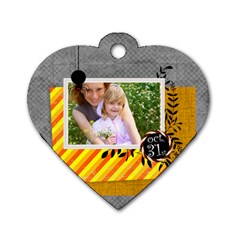 halloween - Dog Tag Heart (One Side)