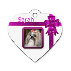 school or Key Heart Dog tag (2 sided) - Dog Tag Heart (Two Sides)