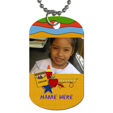 Dog Tag (two Sides): Back To School2 By Jennyl Front