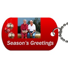 Seasons Greeting Gift Tag Dog Tag (2 Sided)