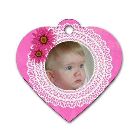 My Little Princess Heart Dog Tag By Deborah Front