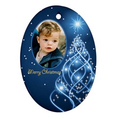 Christmas Oval Ornament 3 (2 sided) - Oval Ornament (Two Sides)