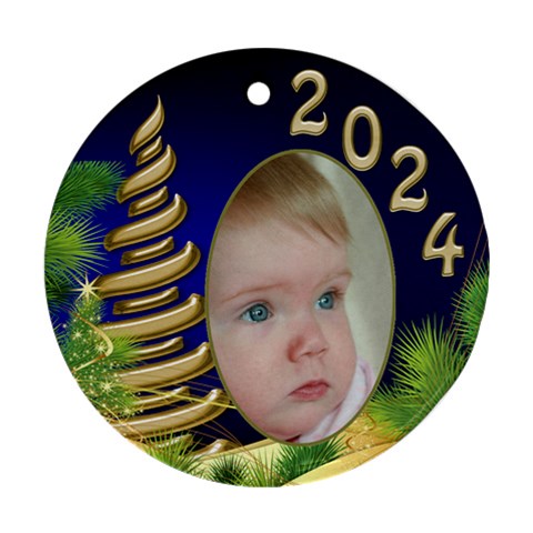 Christmas Round Ornament 1 (2 Sided) By Deborah Front