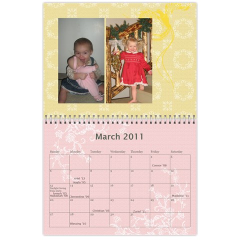 Calender Expirment By Charis Balyeat Mar 2011