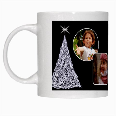 Black And White Christmas Mug By Deborah Left