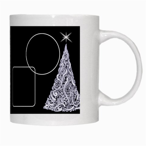 Black And White Christmas Mug By Deborah Right