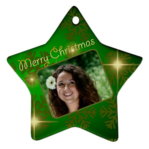 Merry Christmas Green Star (2 Sided) By Deborah Front