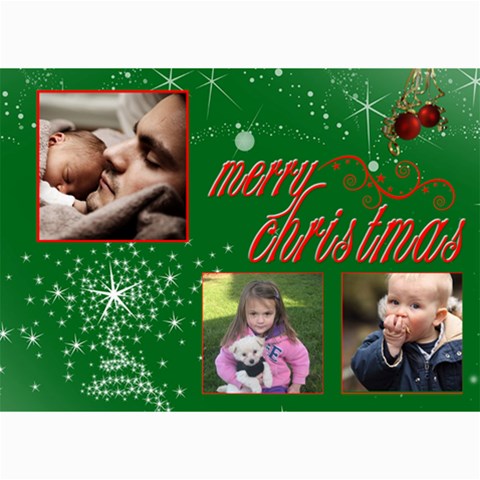 Christmas 2011 5x7 Photo Cards (x10)  By Picklestar Scraps 7 x5  Photo Card - 5