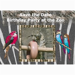 Zoo Party Invitation - 5  x 7  Photo Cards
