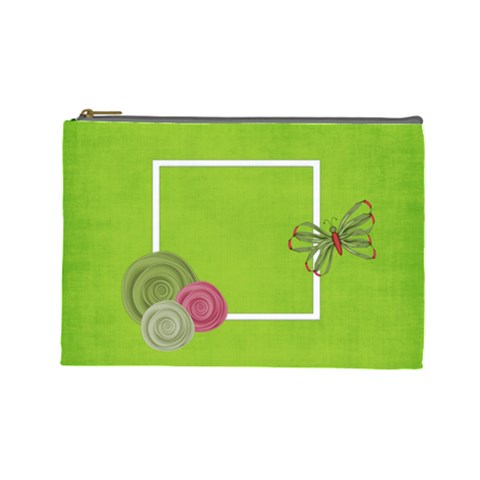 Green Cosmetic Bag (l) By Elena Petrova Front