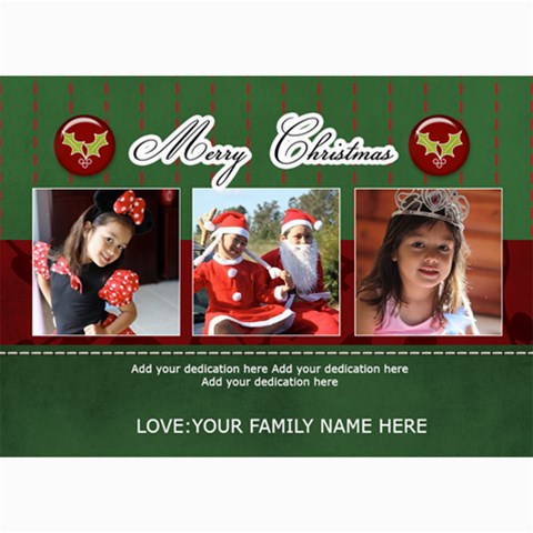 5x7 Photo Cards: Merry Christmas 2 By Jennyl 7 x5  Photo Card - 1