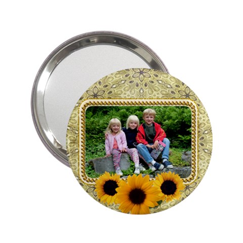 Sunflower Handbag Mirror By Deborah Front