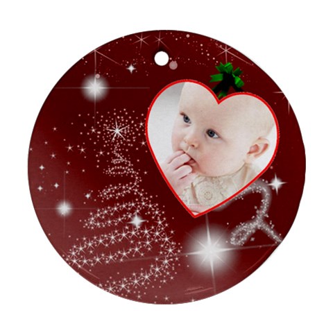 Christmas Collection Ornament (round) By Picklestar Scraps Front