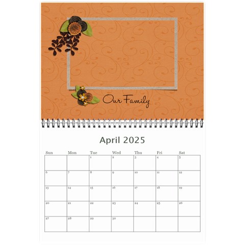 Mini Calendar: Love Of Family By Jennyl Apr 2025