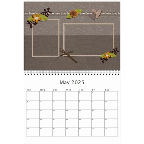 Mini Calendar: Love Of Family By Jennyl May 2025