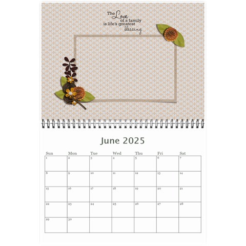 Mini Calendar: Love Of Family By Jennyl Jun 2025