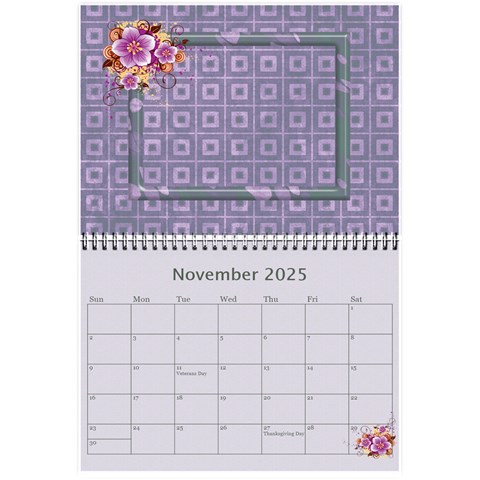 Pretty In Mauve 2025 (any Year)calendar, 8 5x6 By Deborah Nov 2025