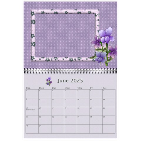 Pretty In Mauve 2025 (any Year)calendar, 8 5x6 By Deborah Jun 2025