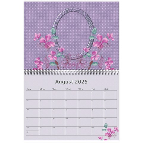 Pretty In Mauve 2025 (any Year)calendar, 8 5x6 By Deborah Aug 2025