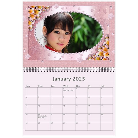 Framed With Flowers 2025 (any Year) Calendar 8 5x6 By Deborah Jan 2025