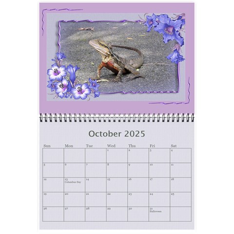 Framed With Flowers 2025 (any Year) Calendar 8 5x6 By Deborah Oct 2025