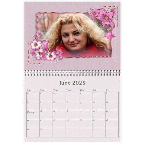 Framed With Flowers 2025 (any Year) Calendar 8 5x6 By Deborah Jun 2025