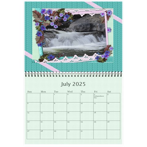 Framed With Flowers 2025 (any Year) Calendar 8 5x6 By Deborah Jul 2025