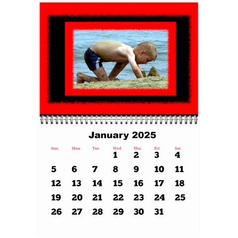 All Framed 2025 Large Numbers Calendar 8 5x6 By Deborah Jan 2025