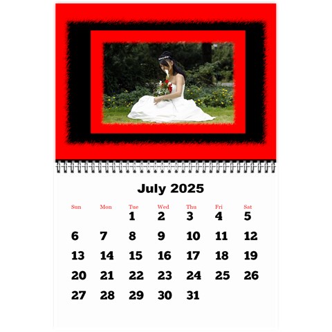 All Framed 2025 Large Numbers Calendar 8 5x6 By Deborah Jul 2025