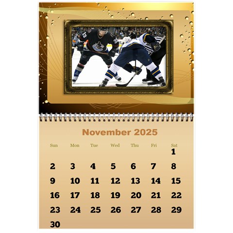 Male Calendar 2025 (large Numbers) 8 5x6 By Deborah Nov 2025