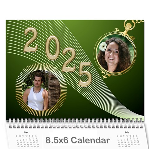 Styled In Green 2025 Calendar (large Numbers) Mini By Deborah Cover