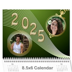 Styled in Green 2025 Calendar (large Numbers) mini - Wall Calendar 8.5  x 6 