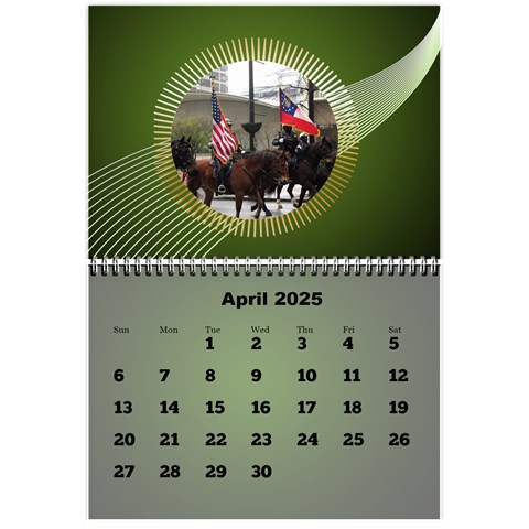 Styled In Green 2025 Calendar (large Numbers) Mini By Deborah Apr 2025