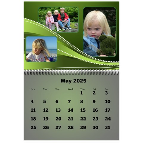 Styled In Green 2025 Calendar (large Numbers) Mini By Deborah May 2025