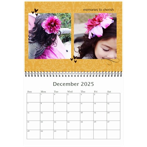 Mini Calendar 2025 And Any Year: Memories To Cherish By Jennyl Dec 2025