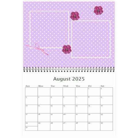 Mini Calendar: Lavander Dreams By Jennyl Aug 2025